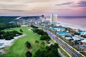 Trademark artisan shopping in St Andrews marina Florida 