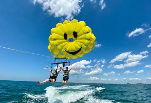 Parasailing The Pass in Treasure Island Beach